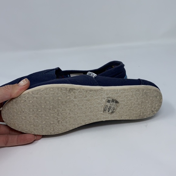 Women’s Toms Blue Canvas Classic Slip On Shoes 6 - Picture 6 of 8